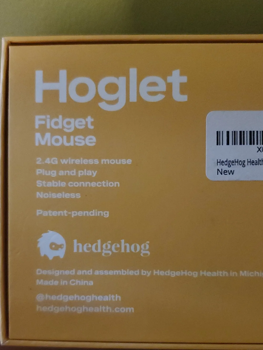 Hoglet Hedgehog Fidget Mouse In Apricot